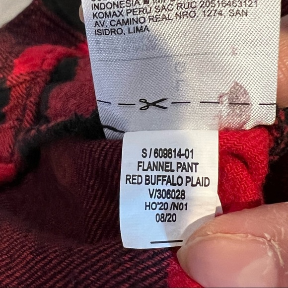 Old Navy Womens Size L Black White Buffalo Plaid Sleep Pants Drawstring Closure - Picture 6 of 7
